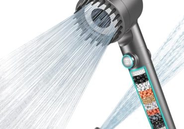 MEKO Soffione Doccia con Filtro a 15 Fasi, Soffione Anticalcare con Tubo da 1,5M, 3 + 1 ...
