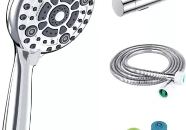 Rainsworth Soffione Doccia con Tubo e Supporto, Doccia Manuale a 6 Funzioni - PicClick IT