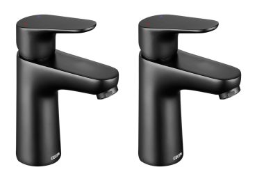 Rubinetto per lavabo da bagno Cecipa max nero, 2 pezzi, rubinetto per lavabo a <b>risparmio</b> ...