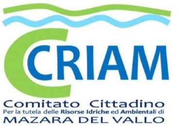 Mazara, CRIAM: richiesta di informazioni relative alla <b>gestione</b> e alla qualità dell'<b>acqua</b> distribuita
