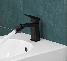 Rubinetto per bidet Remix nero spazzolato opaco SENSEA - BIANO