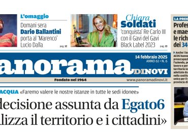 La prima pagina di Panorama di Novi: da domani il numero in digitale online