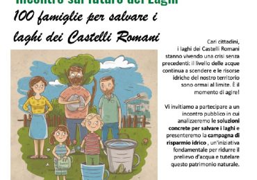 Lunedì 17 febbraio invito alla cittadinanza: incontro sul futuro dei laghi ad Albano