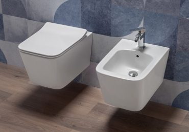 Sanitari Squadrati Sospesi Rimless a <b>Risparmio Idrico</b> con sedile Softclose|Kerm - Homiyou