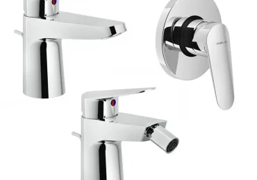 Set miscelatori lavabo bidet e doccia incasso Nobili Hof cromati a <b>risparmio idrico</b>
