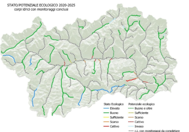 Torrenti valdostani promossi, ma i corsi d'<b>acqua</b> artificializzati restano indietro
