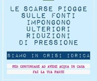 Crisi Idrica - Fonti sempre più in sofferenza / Avvisi / Novità / Homepage - Città di Monopoli